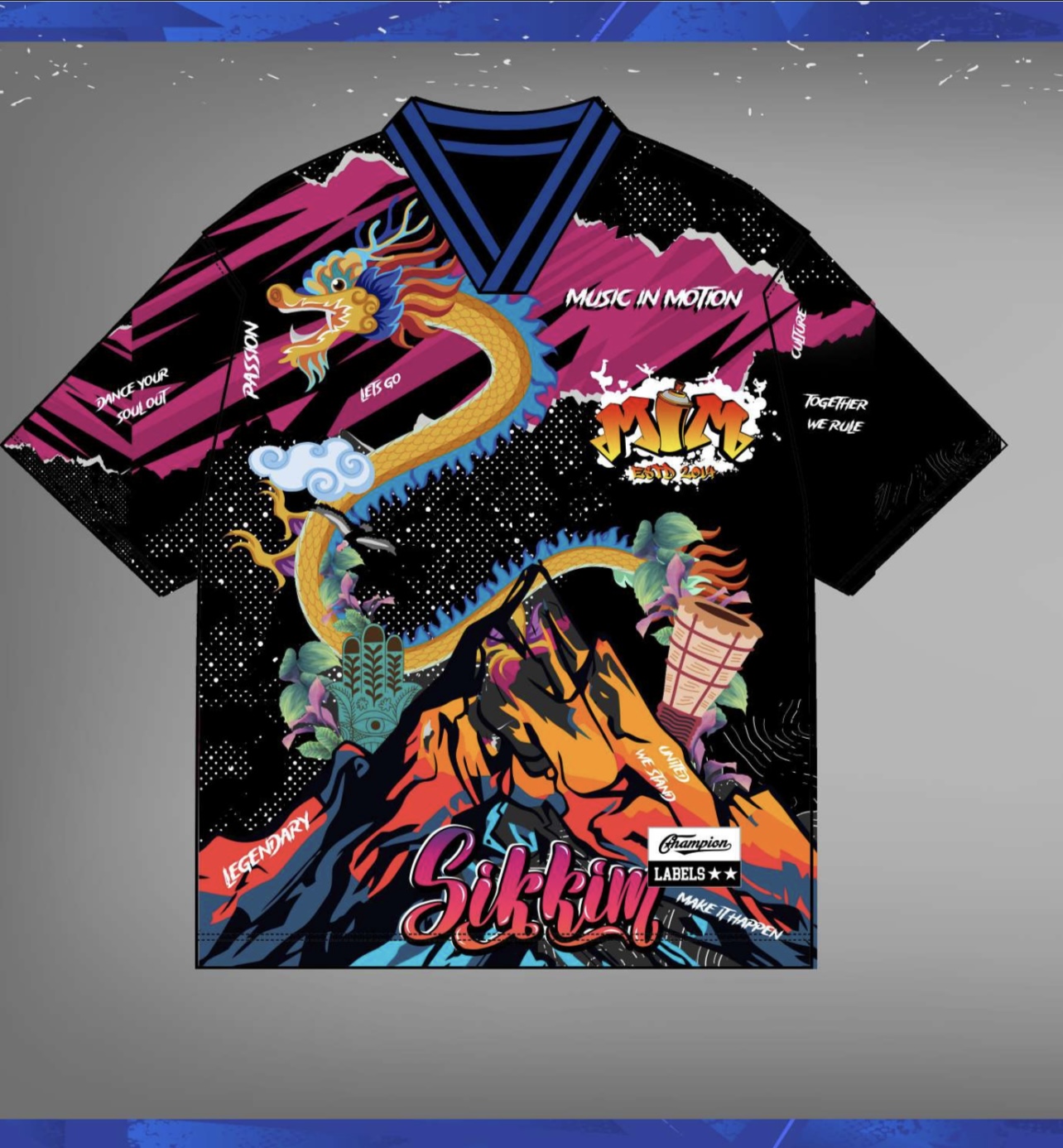 FRONT VIEW OF  SIKKIM JERSEYS 